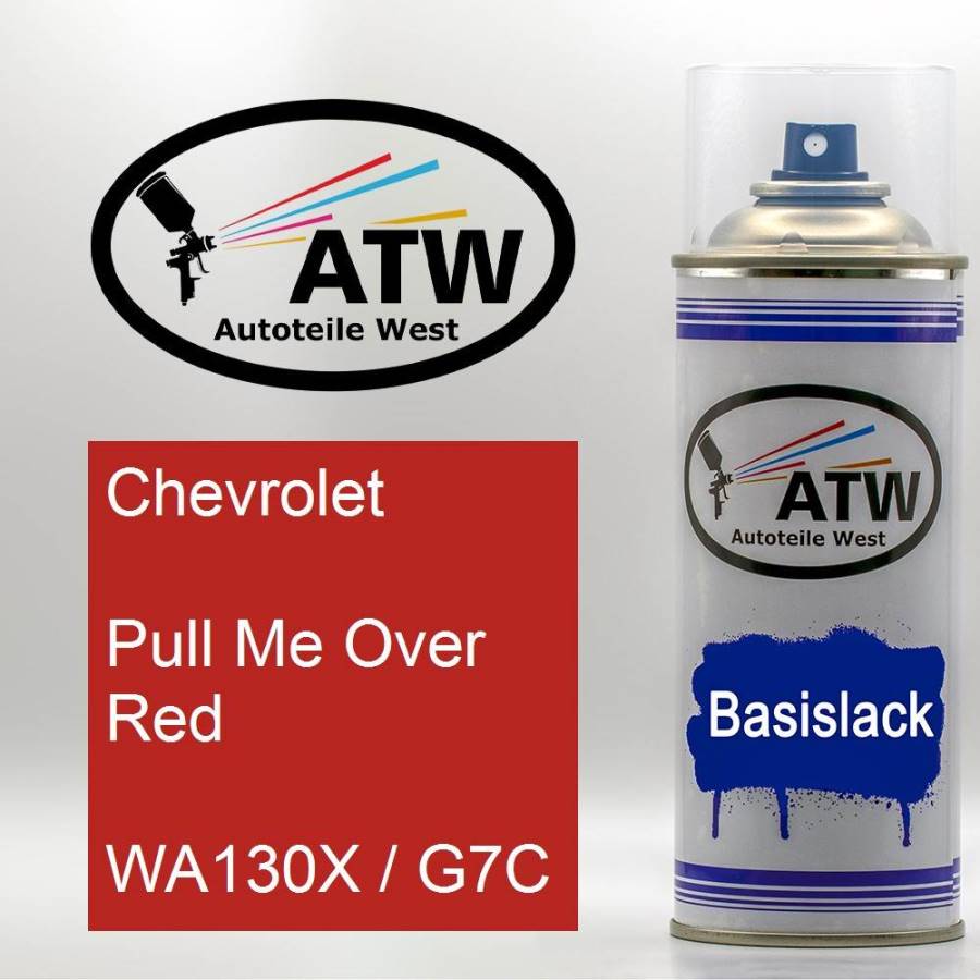 Chevrolet, Pull Me Over Red, WA130X / G7C: 400ml Sprühdose, von ATW Autoteile West.